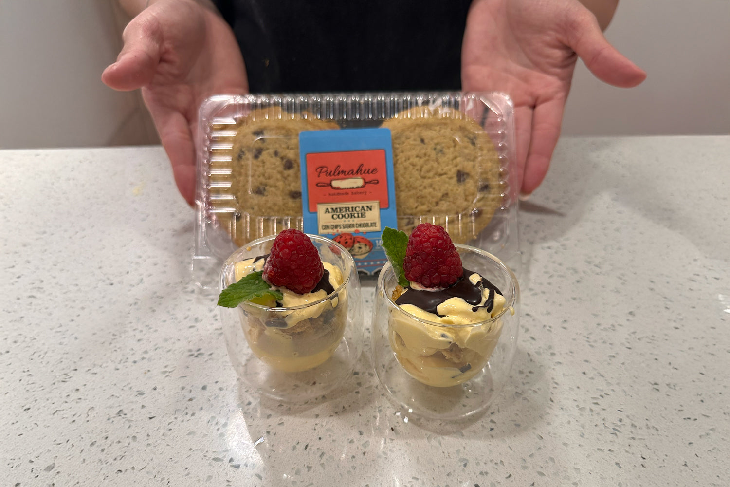 Parfait de Helado y Cookies Americanas