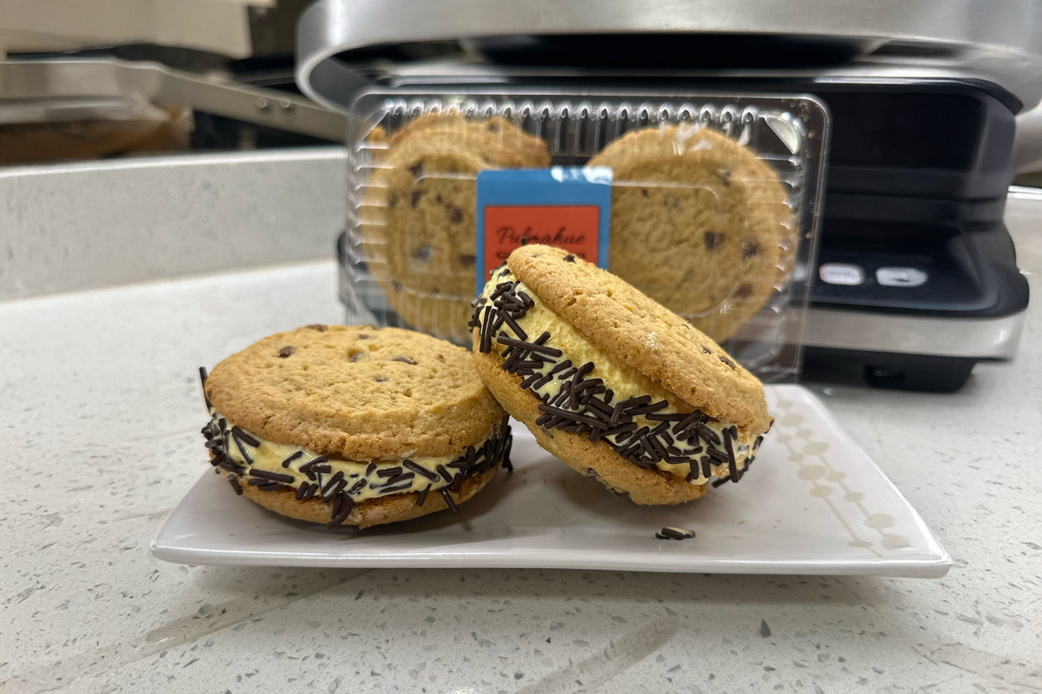 Sándwich de Helado con Galletas American Cookies